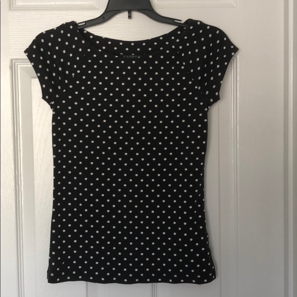 Ralph Lauren Polka Dots Boatneck Shirt Small S New